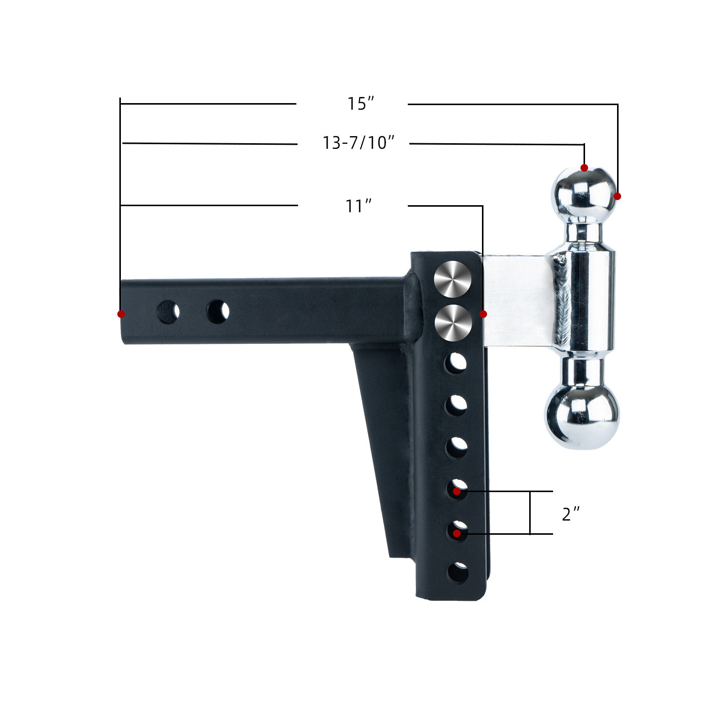 OPENROAD  10'' Adjustable Trailer Hitch for 2" Receiver  openroad4wd.com   