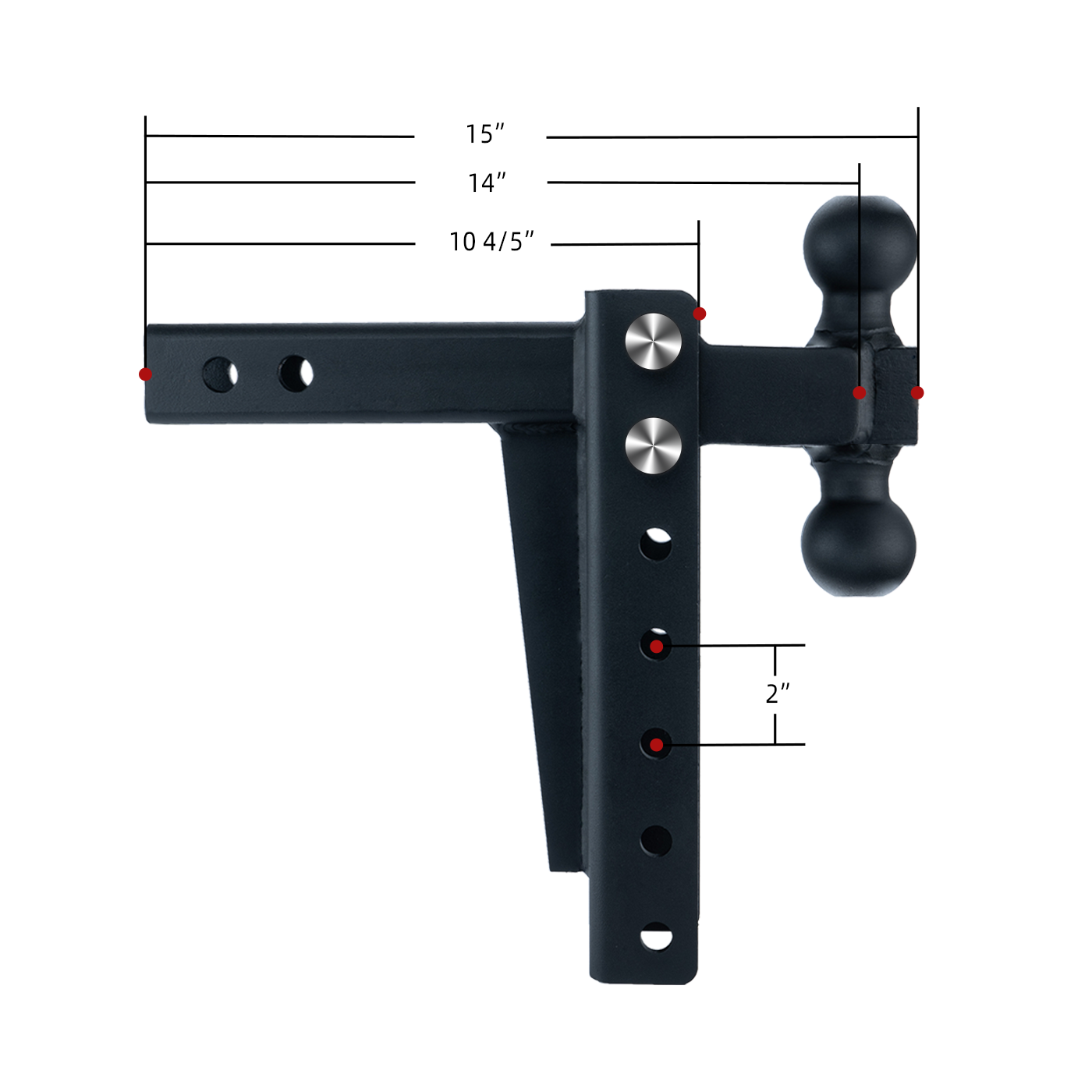 2.0" HEAVY DUTY 10" Adjustable  Trailer HITCH  openroad4wd.com   