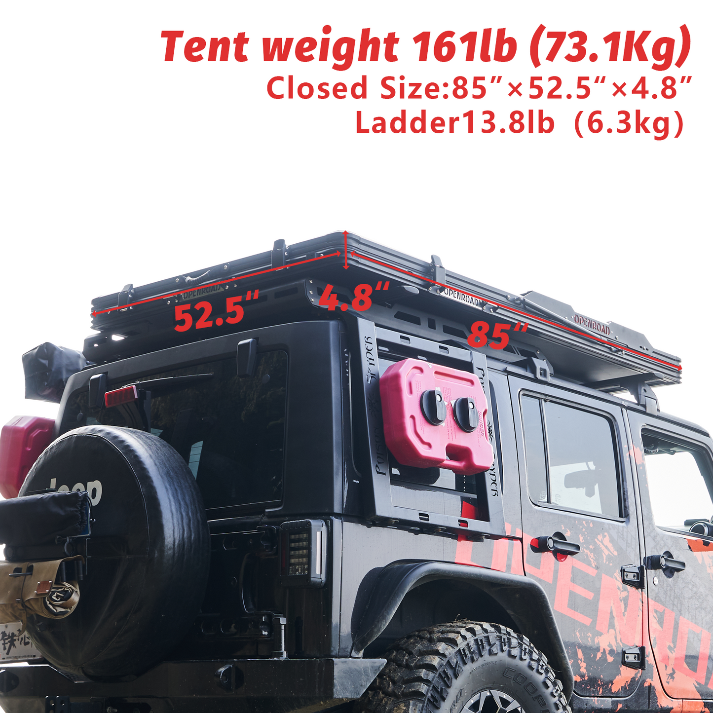 OPENROAD Aluminum Hard Shell Roof Top Tent-PeakRoof LT Series  openroad4wd.com   