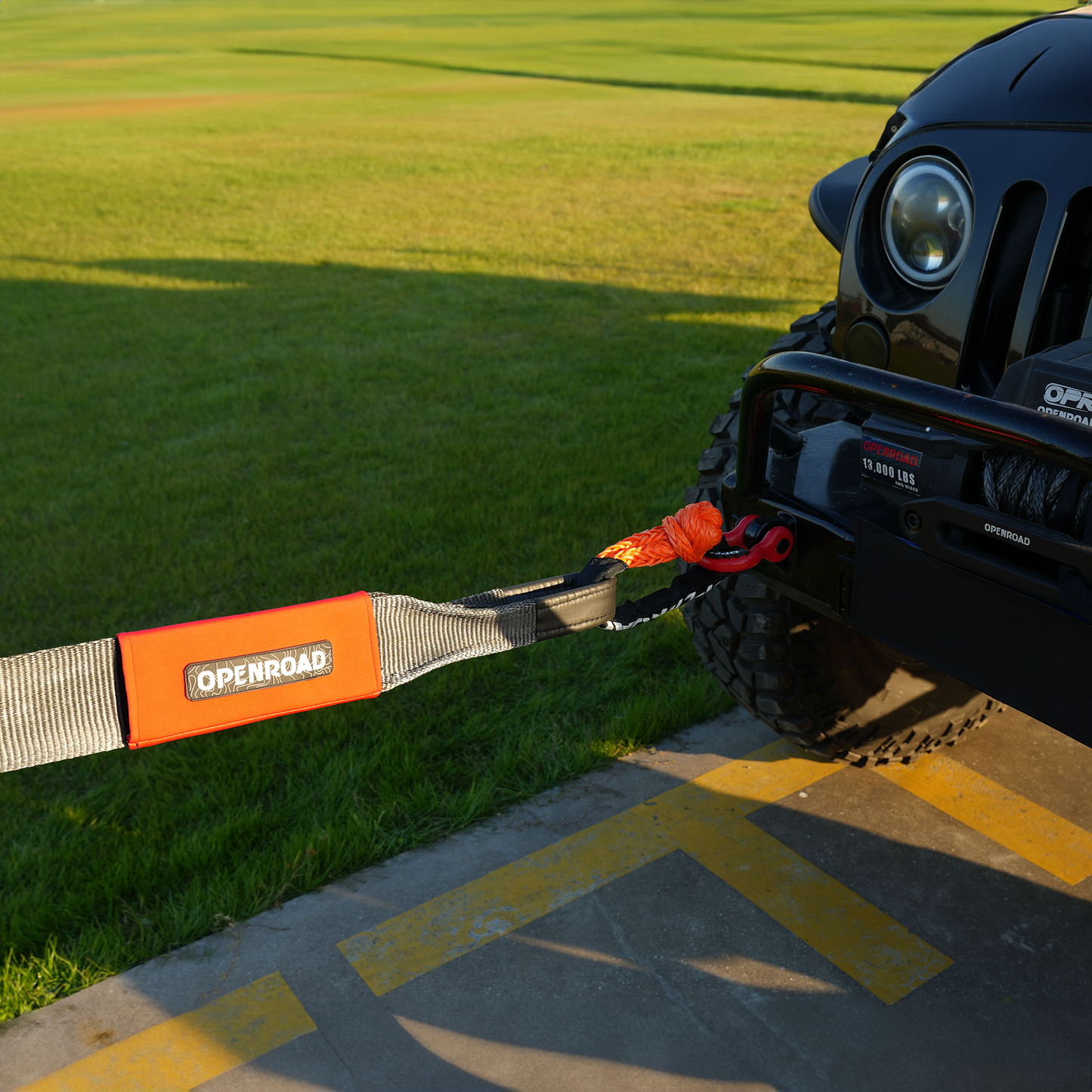 OPENROAD Nylon Heavy Duty Tow Strap Recovery Strap 3" x 30 ft (30,000 lbs) Snatch Strap,  Storage Bag  openroad4wd.com   