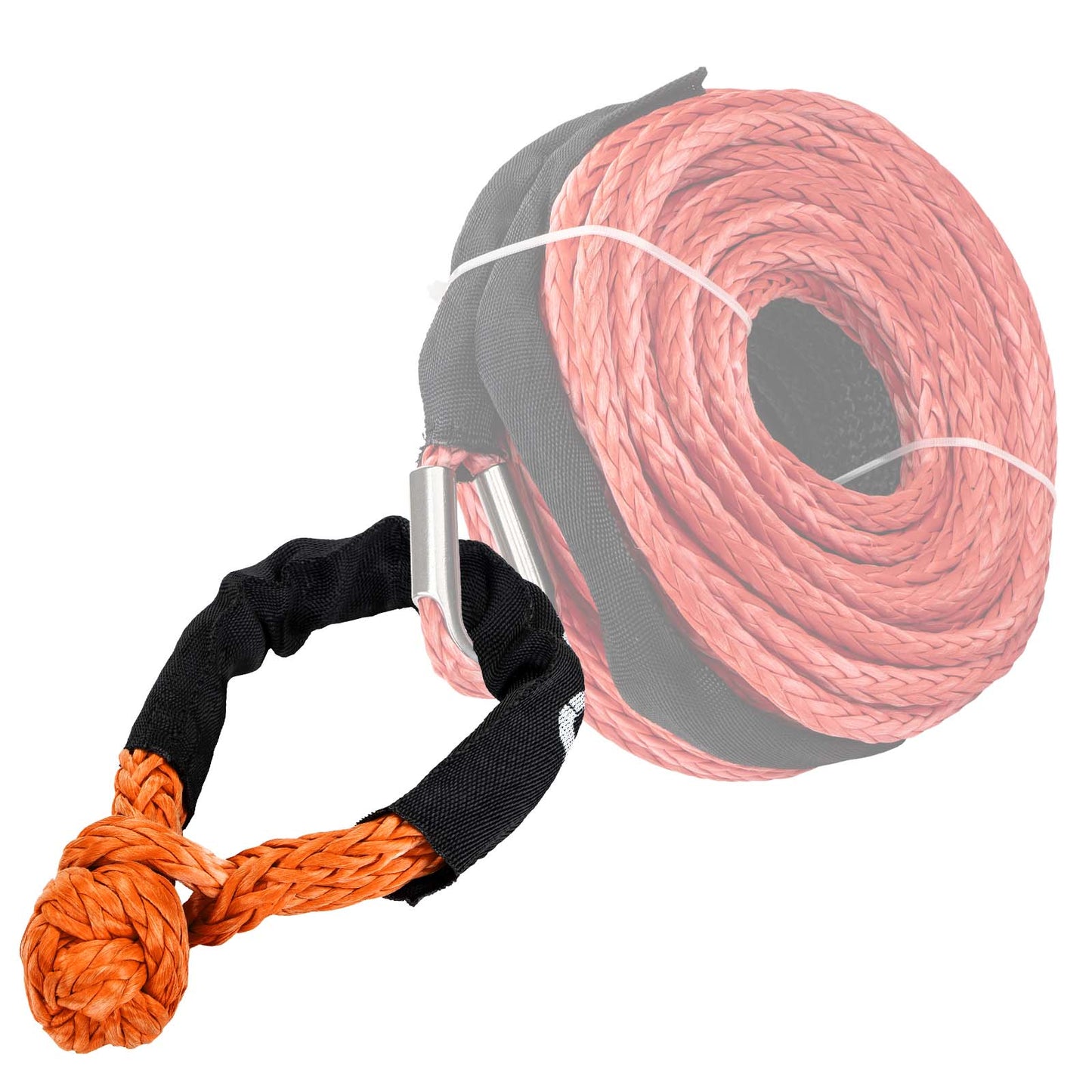 OPENROAD Synthetic Soft Shackle Rope, 2" X 23" (38,000lbs) with Extra Sleeves  openroad4wd.com   