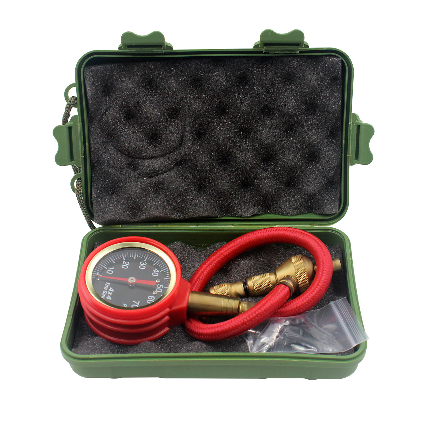 OPENROAD 0-70 PSI Analog Tire Pressure Gauge, 16 inch hose  openroad4wd.com   